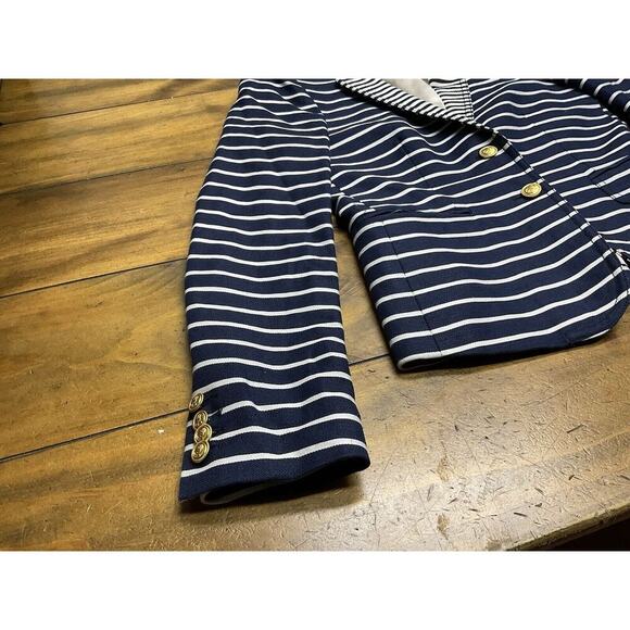J Crew Schoolboy Blazer in Nautical Stripes Size 4 - Picture 6 of 13